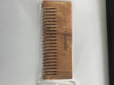 Oporajita Green Natural Wooden Hair Comb